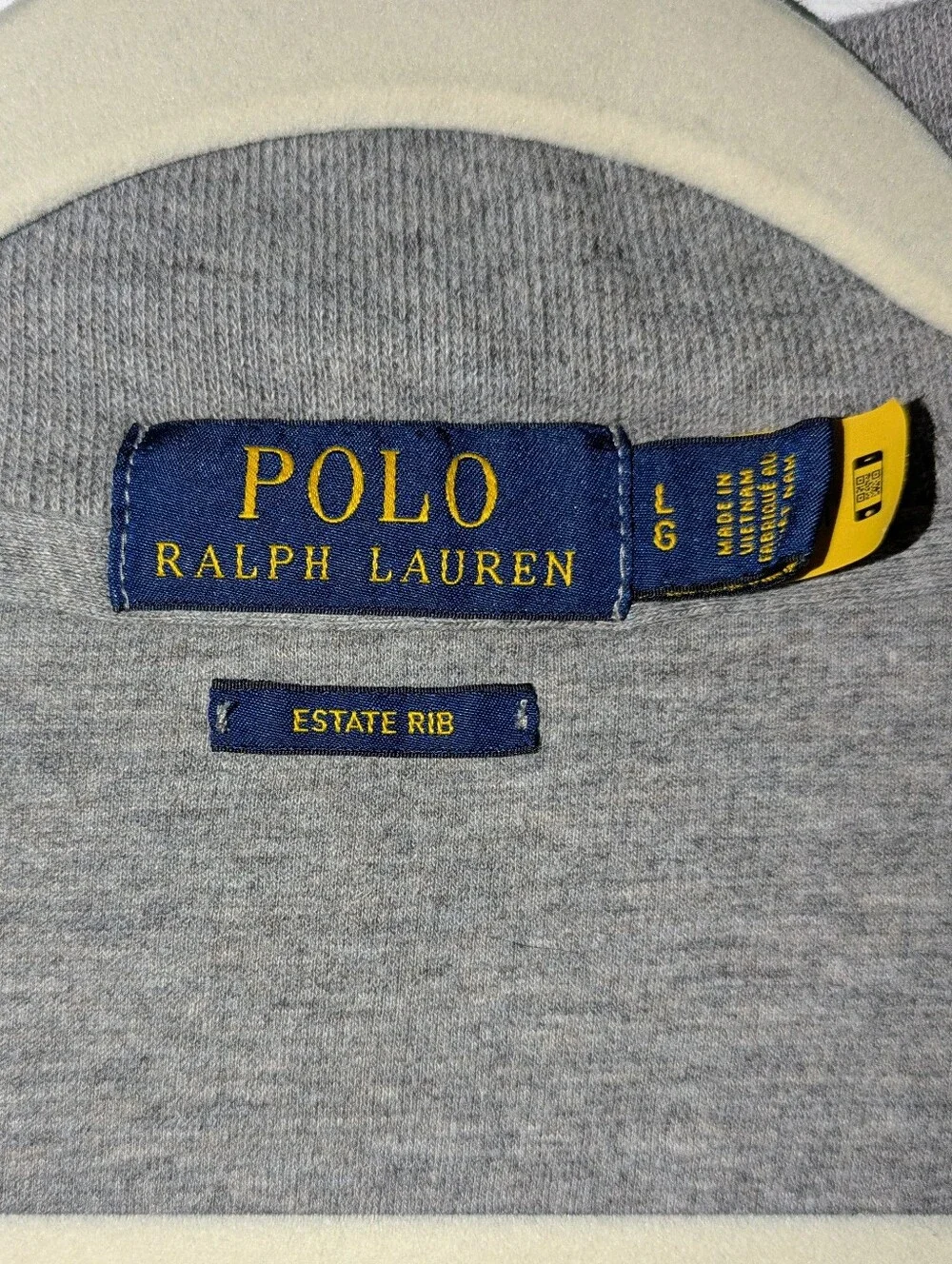 Polo by Ralph Lauren Men’s Heather Gray Quarter-Zip Pullover